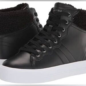 Marc Fisher Dapry2 Black High-Top Sneakers with White Soles